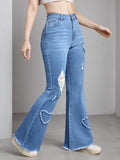 2025 Women's High-stretch Flare Jeans With - Trendy | Nova Goods