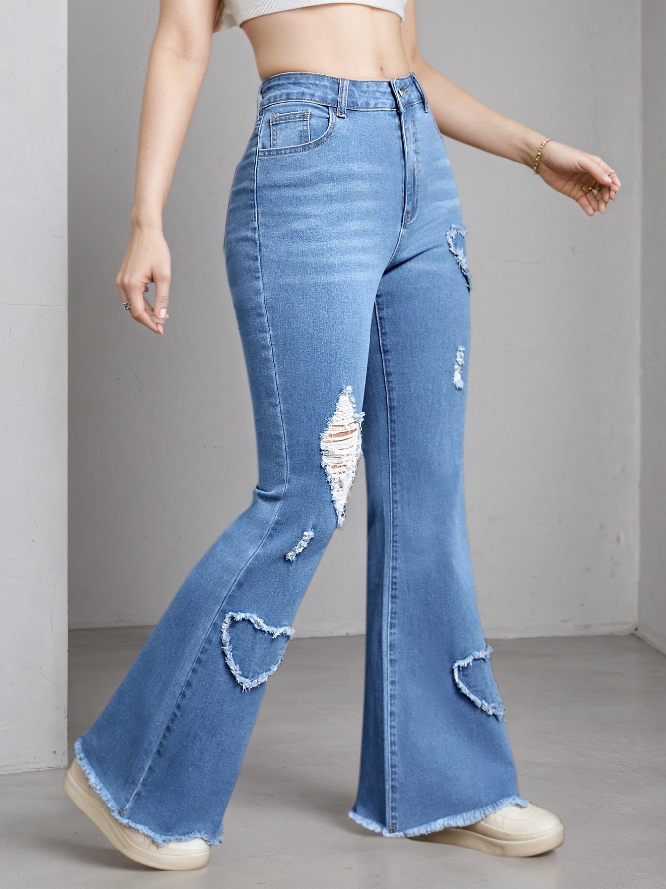 2025 Women's High-stretch Flare Jeans With - Trendy | Nova Goods