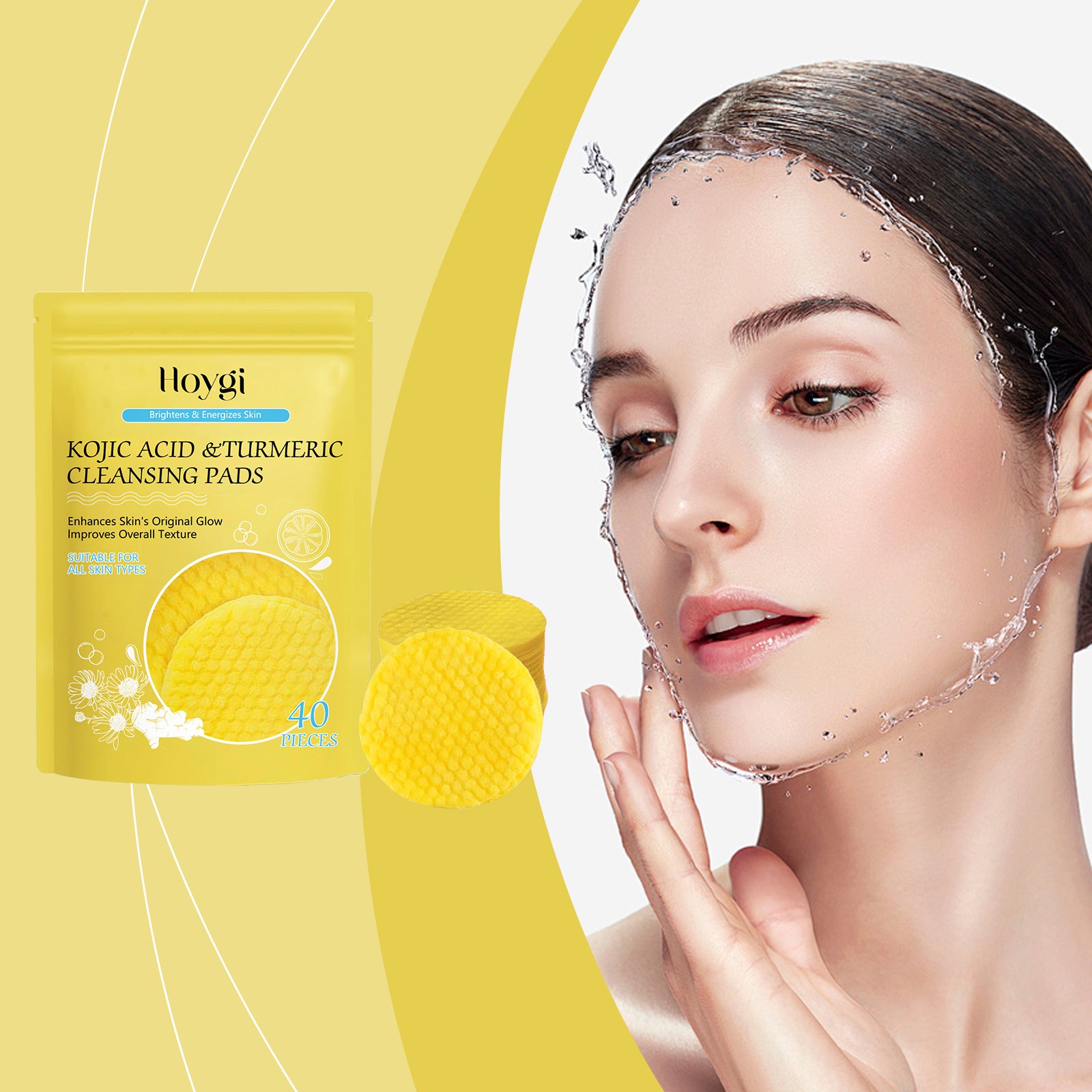 Hoygi Turmeric Acid - Cleansing Pad Face Skin Pore Cleans | Nova Goods