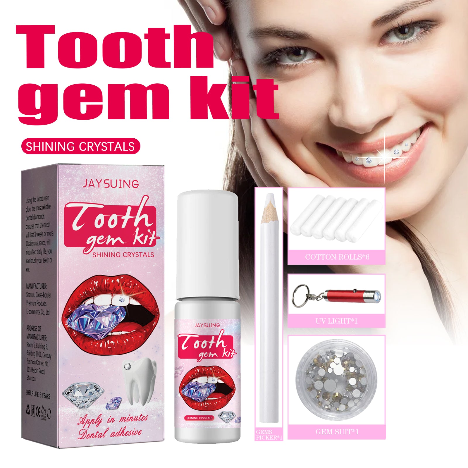 Jaysuing Tooth Gem Kit - Accessories Easy To Remove | Nova Goods