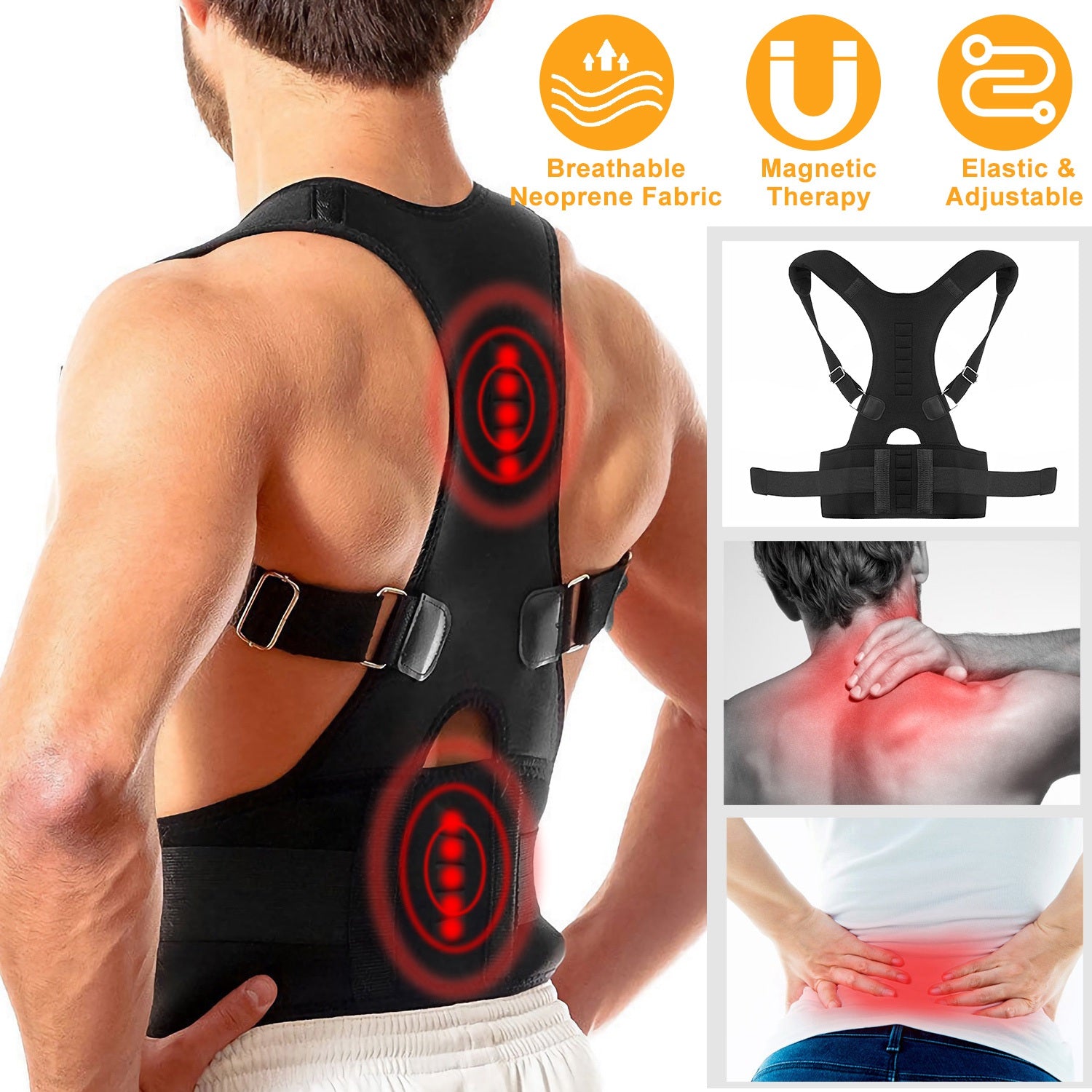 Unisex Posture Corrector Support - Magnetic Lumbar Back | Nova Goods