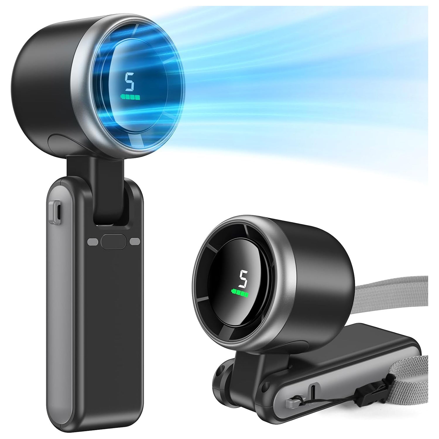 3 IN 1 Portable Handheld Turbo Fan - 5 Gear Wind,5000mah | Nova Goods